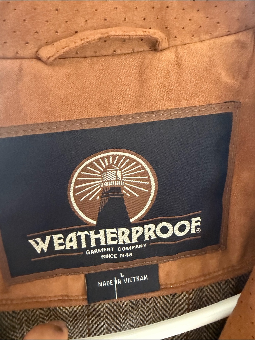 Weatherproof Men's Tan Brown Windbreaker Jacket - Picture 3 of 4